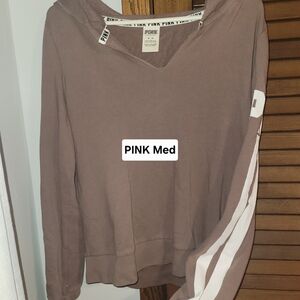 PINK Victoria's Secret Women's Taupe Hoodie